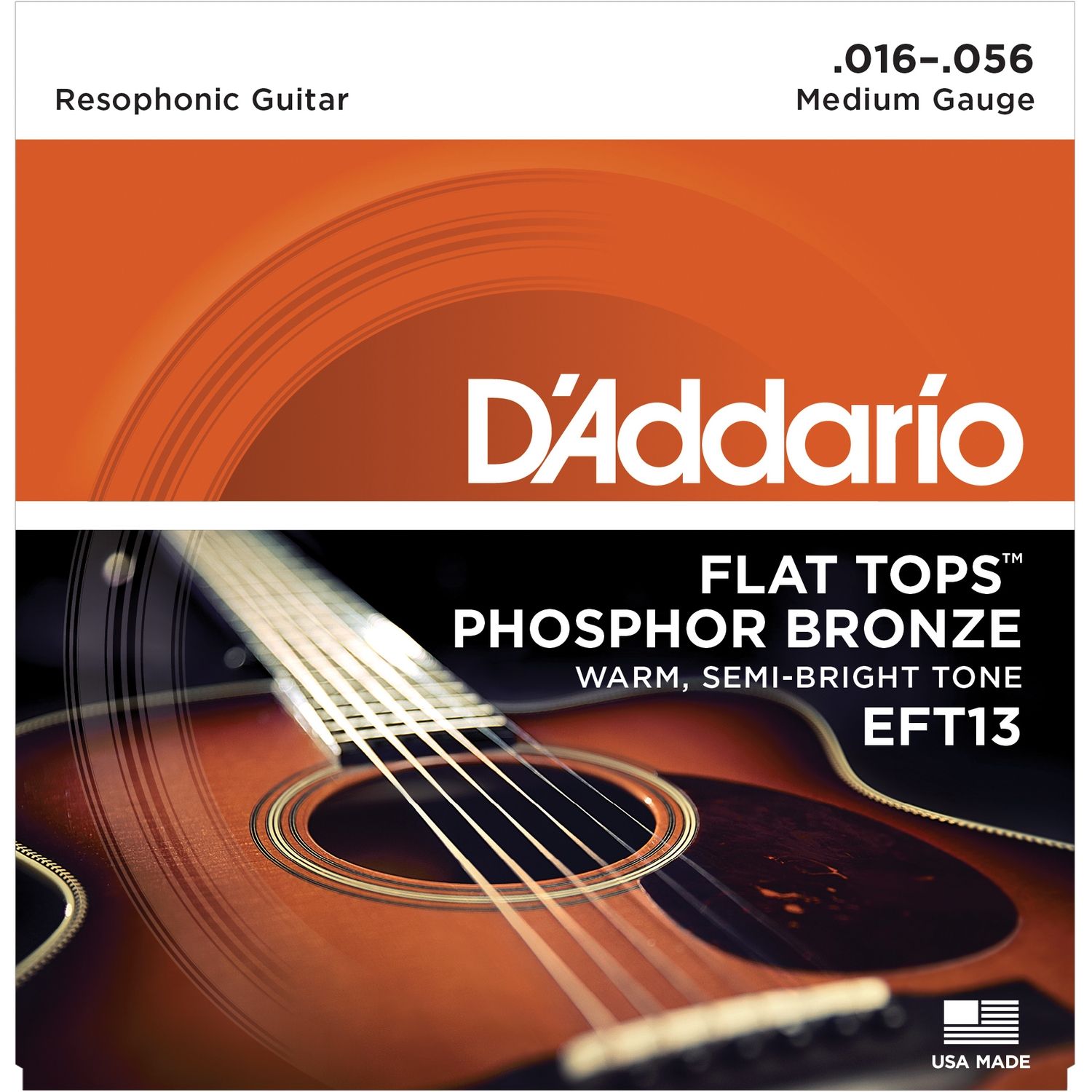 D'ADDARIO EFT13 -   . , /, , resophonic Guitar 16-56*