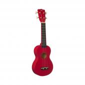 WIKI UK10S/RD - гитара укулеле сопрано, клен, цвет красный матовый, чехол в комплекте