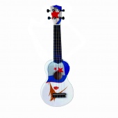 WIKI UK/CAP - гитара укулеле сопрано липа, рисунок "кепка", чехол в комплекте