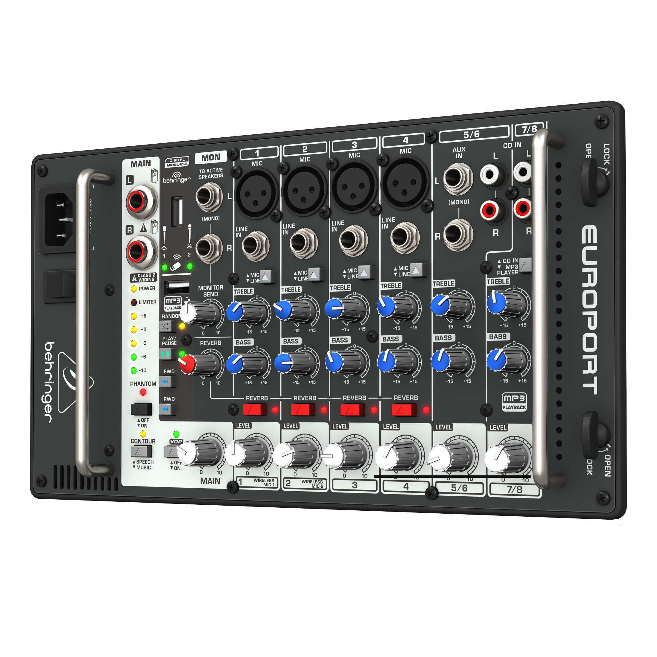 BEHRINGER EPS500MP3 - портат.система звукоусил.,500 Вт,8-кан.микшер-усилит., MP3-плейер купить онлайн по актуальной цене со скидкой и доставкой -  invask.ru