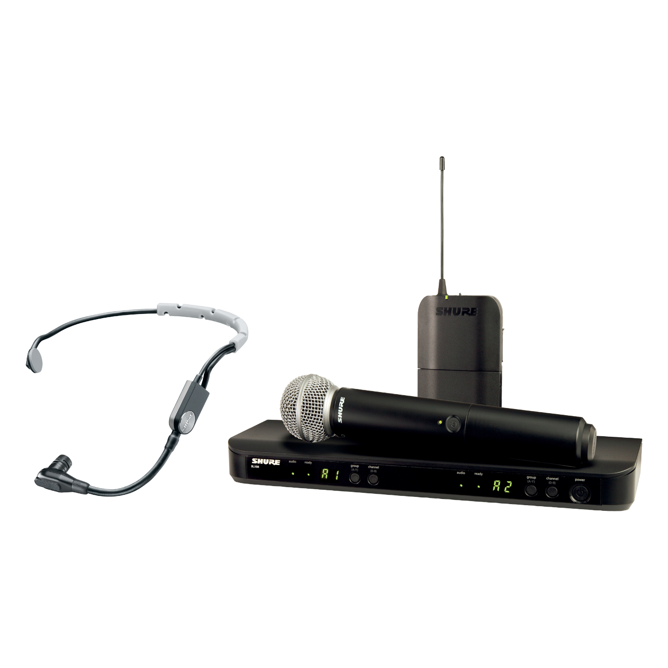 SHURE BLX1288E/SM35 M17 - двухканальная радиосистема с головным микрофоном SM35