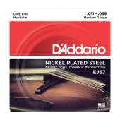D'ADDARIO EJ67 - струны для мандолины с обмоткой из стали с никелевым покрытием