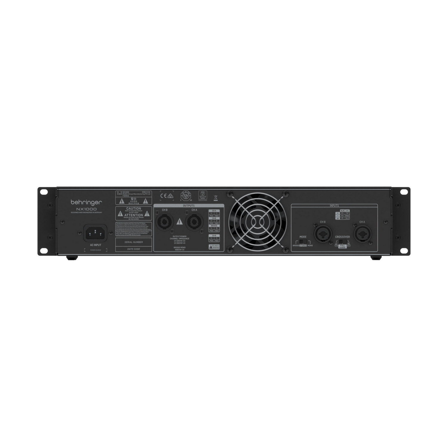 BEHRINGER NX1000 - усилитель мощности, 2х160 Вт/8 Ом, 2х300 Вт/4 Ом, 500  Вт/2 Ом, бридж:1000 Вт/4 Ом купить онлайн по актуальной цене со скидкой и  доставкой - invask.ru