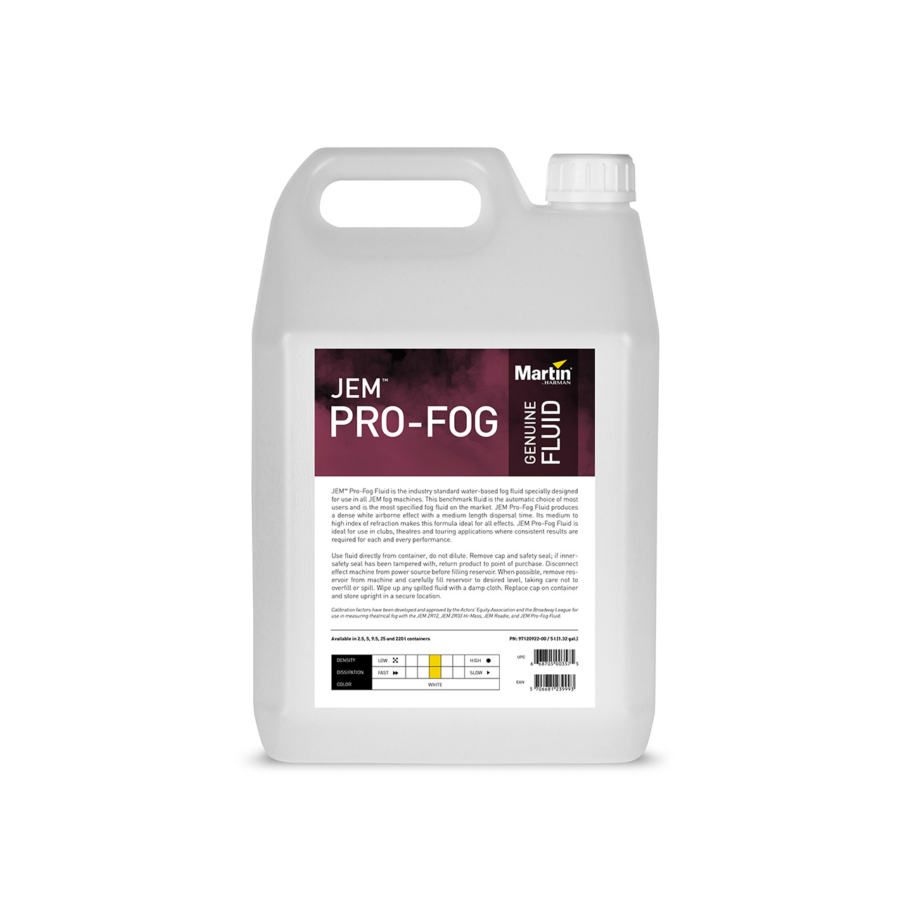 MARTIN JEM Pro-Fog 5L - жидкость для генераторов дыма, 5 литров купить  онлайн по актуальной цене со скидкой и доставкой - invask.ru